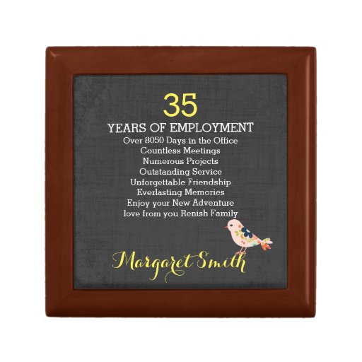 personalized Retirement keepsake box custom Zazzle