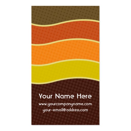 Personalized Retro 70s Business Cards (front side)