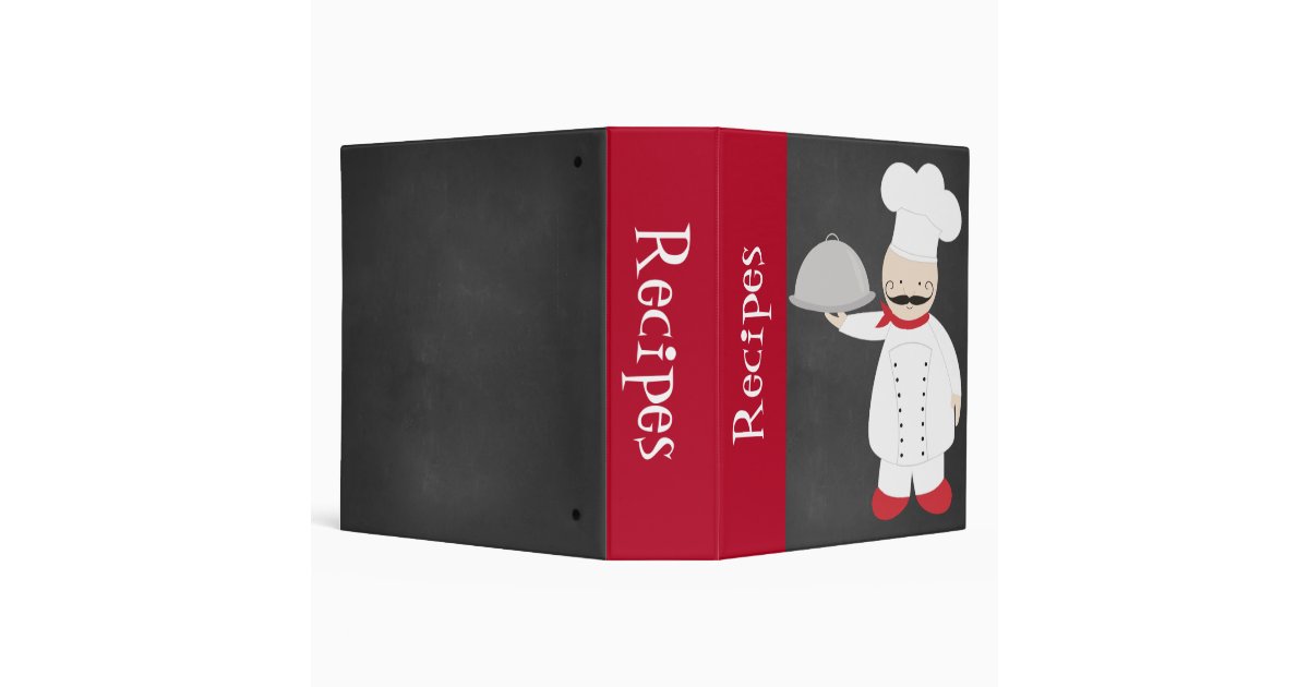 Personalized Retro Modern Chef Recipe Binder Zazzle Personalized Retro Modern Chef Recipe Binder Zazzle