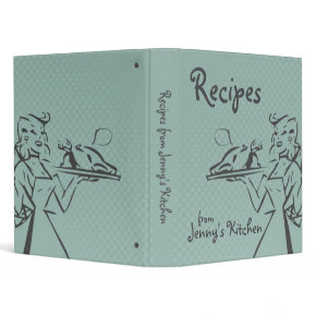 Personalized Retro Recipe Binder binder