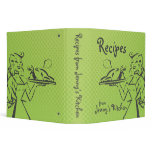 Personalized Retro Recipe Binder - Lime Green