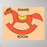 Personalized Rocking Horse Poster