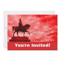 Personalized Roman Soldier Statue Graduation Party Custom Invitations