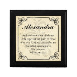 Personalized Romans 8 Bible Verse Trinket Box gift boxes