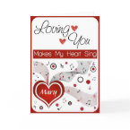 Personalized Romantic Valentine Card card