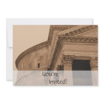 Personalized Rome Pantheon Italian Dinner Party Custom Invitation