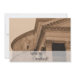Personalized Rome Pantheon Italian Dinner Party Custom Invitation