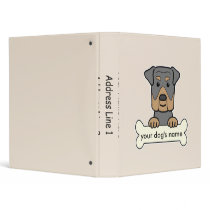 Personalized Rottweiler Vinyl Binders