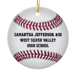 Personalized Round Baseball Sports Ornament