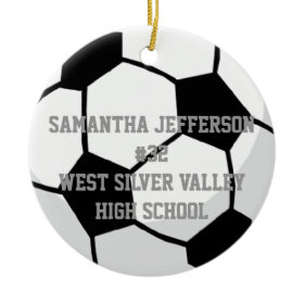 Personalized Round Soccer Ball Sports Ornament