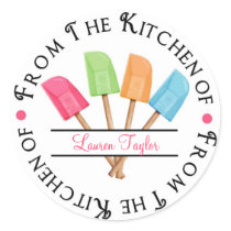 Personalized Rubber Spatula Baking  Stickers
