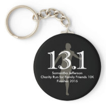Personalized Runner 13.1 Half Marathon Keepsake Key Chains