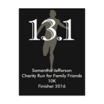 Personalized Runner 13.1 Half Marathon Keepsake Postcards