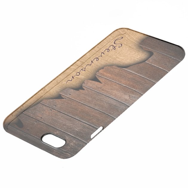 Personalized Rustic Wood Splintered Wood Look Uncommon Clearlyâ„¢ Deflector iPhone 6 Plus Case-4