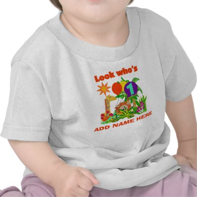 Personalized Safari 1st Birthday Tshirt