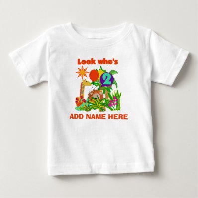 Personalized Safari 2nd Birthday Tshirt