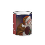 Personalized Santa at the North Pole Gift Mug mugs