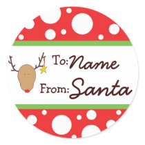 Personalized Santa Gift Sticker