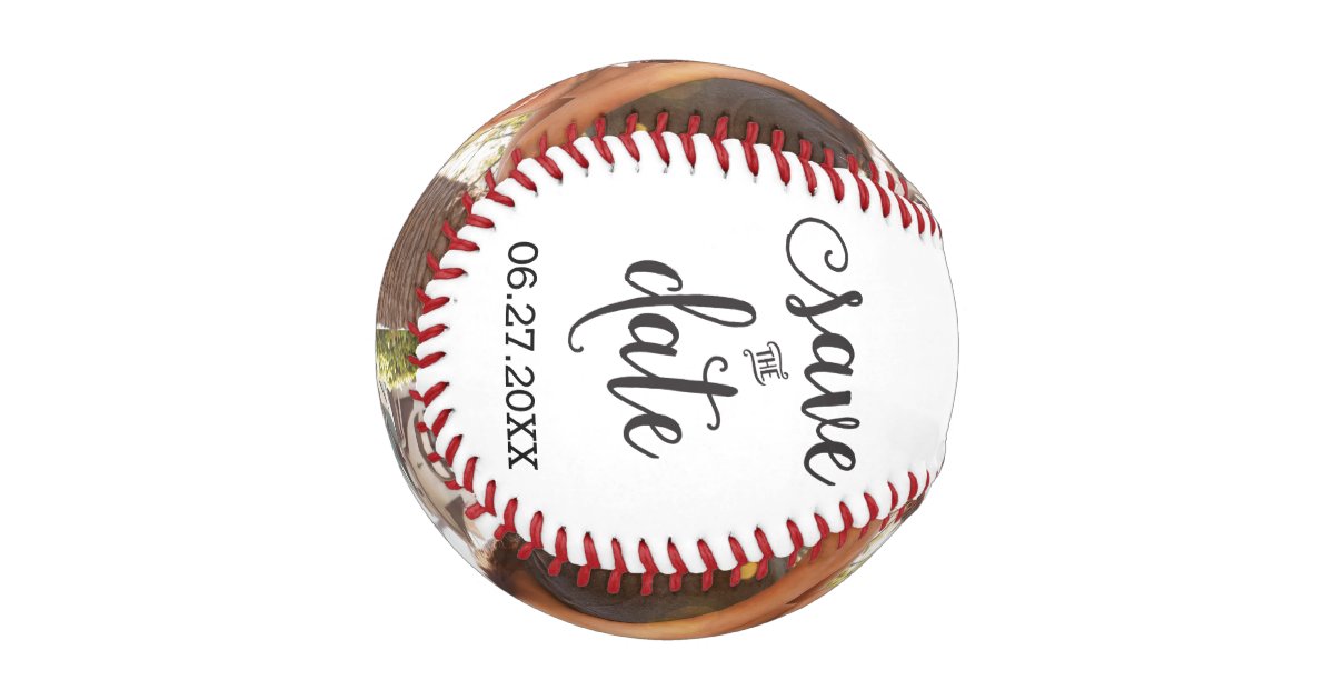 Personalized Save The Date Baseball Add Photo Zazzle
