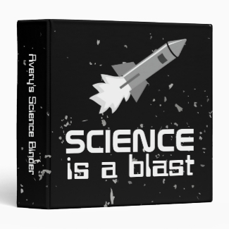 Personalized Science Binder Rocket Blast Template