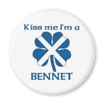 Personalized Scottish Kiss Me I'm Bennet magnets