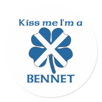 Personalized Scottish Kiss Me I'm Bennet stickers