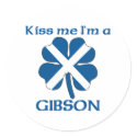 Personalized Scottish Kiss Me I'm Gibson stickers