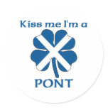 Personalized Scottish Kiss Me I'm Pont Round Stickers