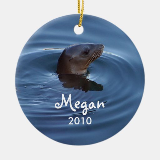 Personalized Seal Ornament Zazzle