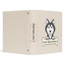 Personalized Siberian Husky 3 Ring Binders