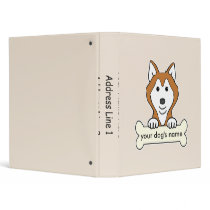 Personalized Siberian Husky Binders