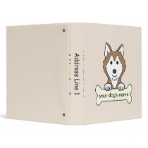 Personalized Siberian Husky Binder
