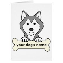 Personalized Siberian Husky Card