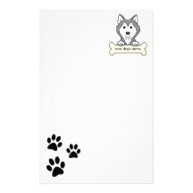 Personalized Siberian Husky Custom Stationery