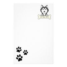 Personalized Siberian Husky Customized Stationery