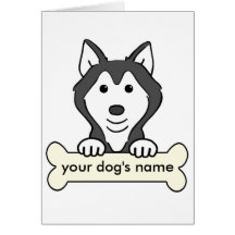 Personalized Siberian Husky Greeting Cards
