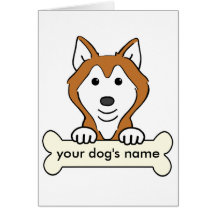 Personalized Siberian Husky Greeting Cards