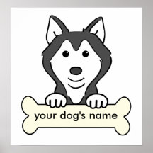 Personalized Siberian Husky Poster