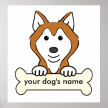 Personalized Siberian Husky Posters