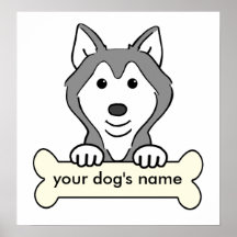 Personalized Siberian Husky Print