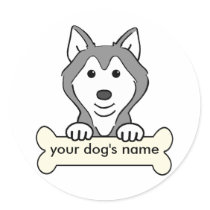 Personalized Siberian Husky Stickers