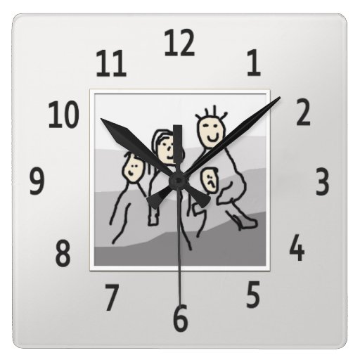 Personalized Silver Framed Photo Square Wall Clock Zazzle