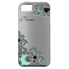 Personalized Silver Metallic Fractal iPhone 5 Case