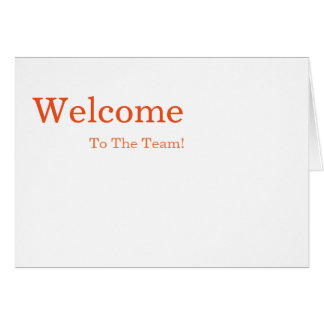 Welcome To The Team Cards | Zazzle