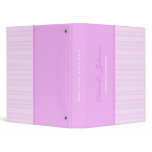 Personalized: Simply Pink Striped Binder