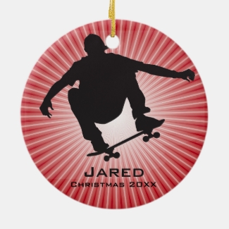 Personalized Skateboarding Ornament