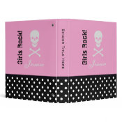 Personalized Skull and Crossbones Binder