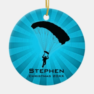 Personalized Sky Diving Parachuting Ornament
