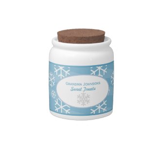 Personalized: Snowflake: Candy Jar