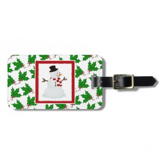 Personalized: Snowman Luggage Tag